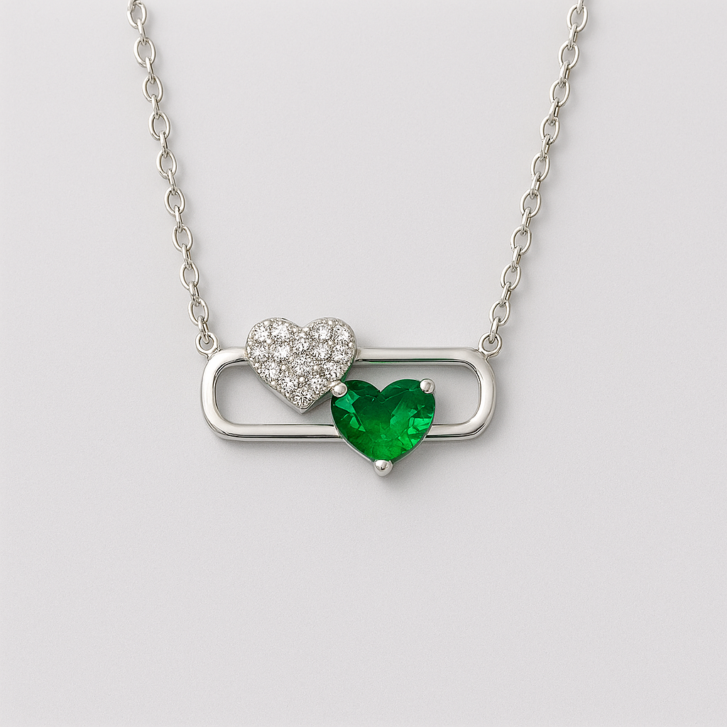 Twin Hearts Harmony Necklace