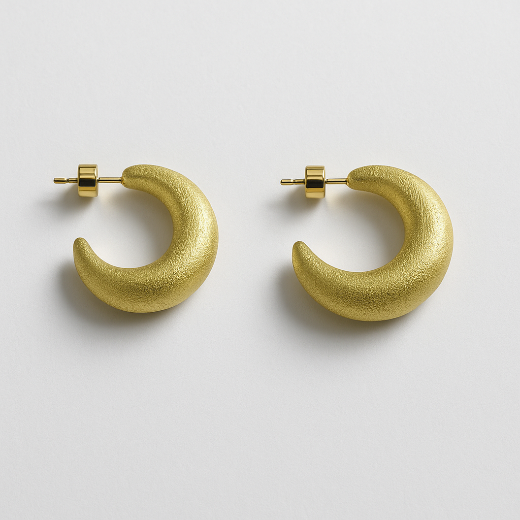 Satin Curve Hoops