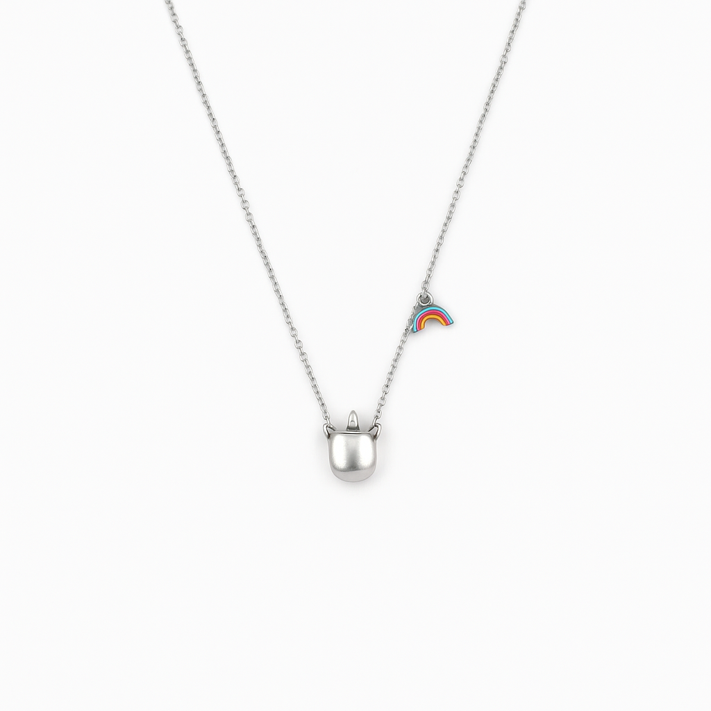 Rainbow Kitty Necklace
