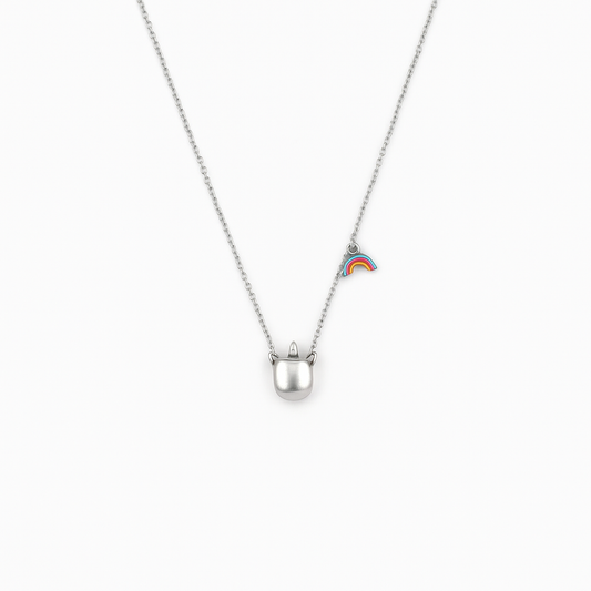 Rainbow Kitty Necklace